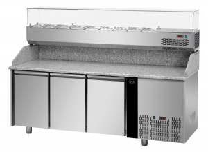 Refrigerated pizza counters